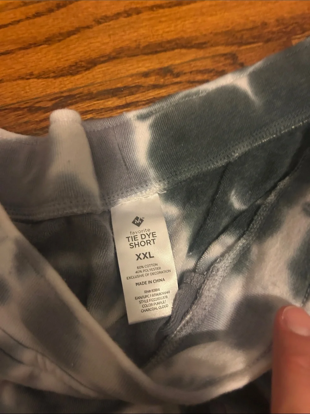 NWT Women's Tie-Dye Athletic Lounge Shorts - Gray/White